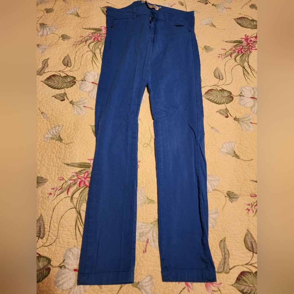 Cobalt Blue Low Rise Skinny Jeans 30